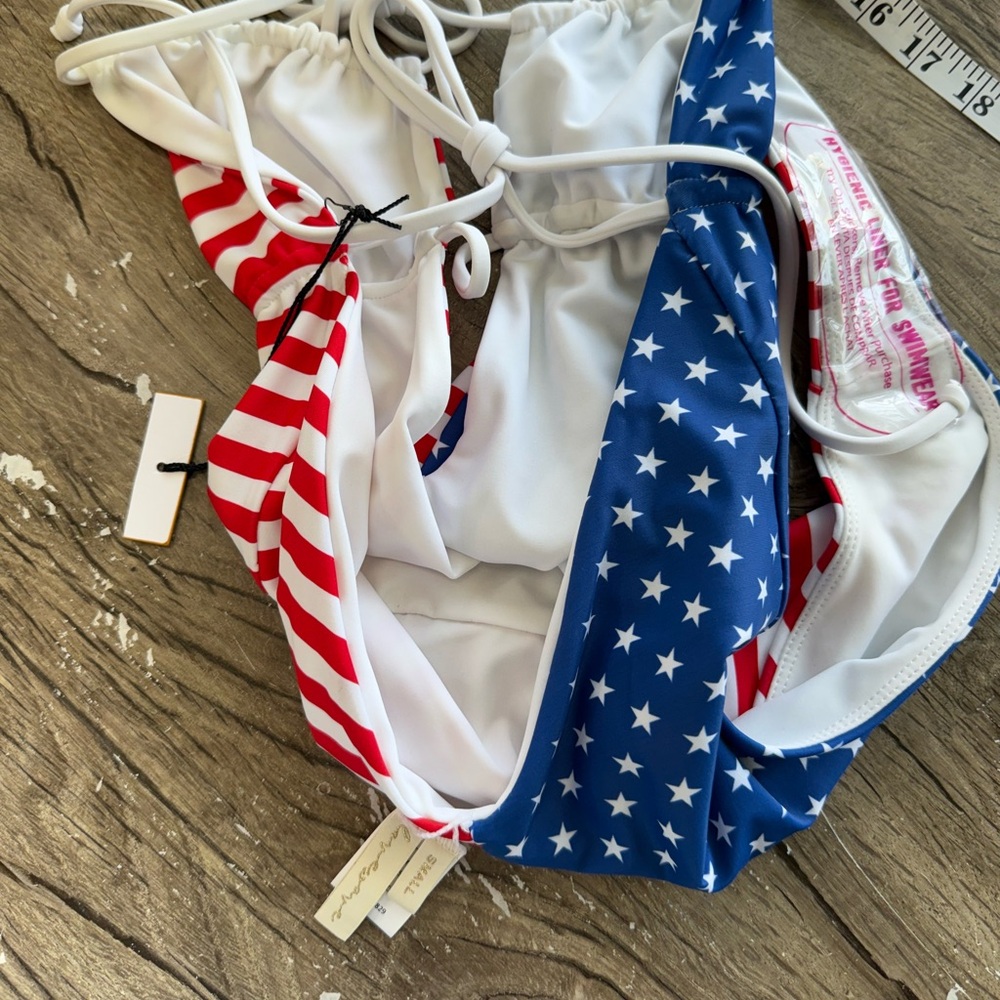 Stars & Stripes One Piece in American Flag size‎ small NWT - Picture 6 of 7